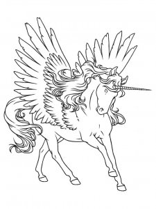 Winged Unicorn coloring page - picture 10