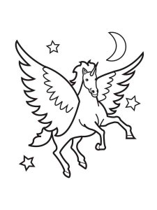 Winged Unicorn coloring page - picture 12
