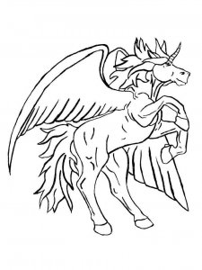Winged Unicorn coloring page - picture 13