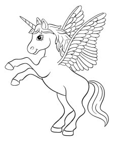 Winged Unicorn coloring page - picture 14