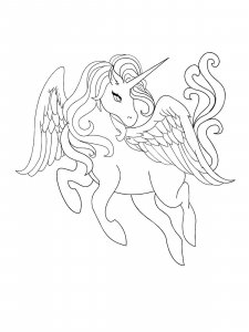 Winged Unicorn coloring page - picture 2