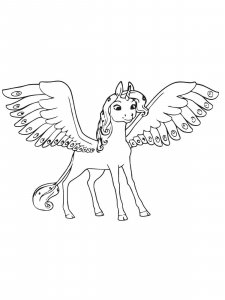 Winged Unicorn coloring page - picture 3