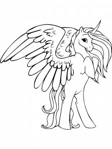 Winged Unicorn coloring page - picture 6