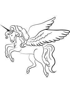 Winged Unicorn coloring page - picture 8