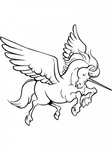 Winged Unicorn coloring page - picture 9