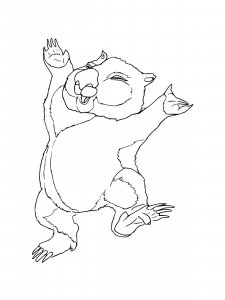 Wombat coloring page - picture 6