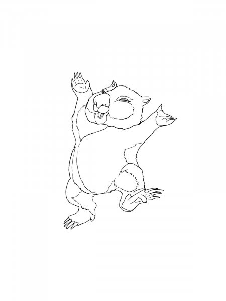 Wombat coloring pages