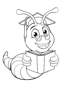Worm coloring page - picture 10