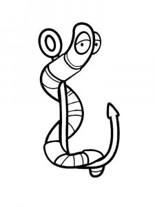 Worm coloring page - picture 11