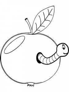 Worm coloring page - picture 12