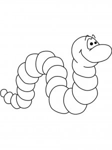 Worm coloring page - picture 14