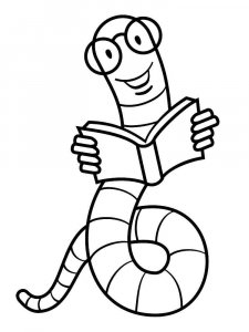 Worm coloring page - picture 18