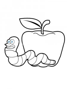 Worm coloring page - picture 19
