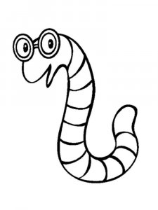 Worm coloring page - picture 21