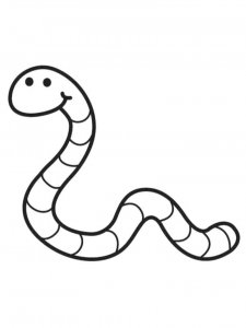 Worm coloring page - picture 23
