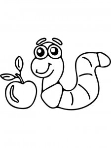 Worm coloring page - picture 26