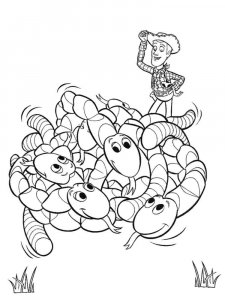 Worm coloring page - picture 3