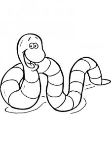 Worm coloring page - picture 4