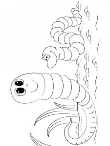 Worm coloring page - picture 7