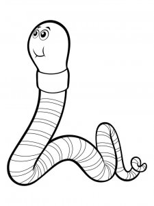 Worm coloring page - picture 8