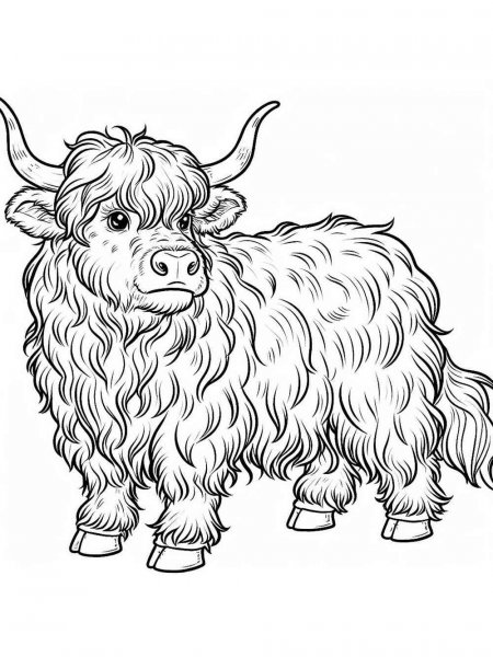 Yak coloring pages