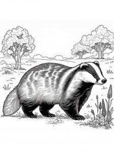 Badger coloring page - picture 10