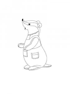 Badger coloring page - picture 15