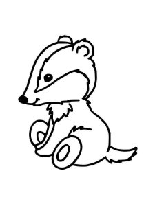 Badger coloring page - picture 17