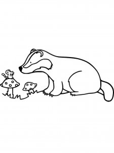 Badger coloring page - picture 2
