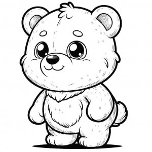 Bear coloring page - picture 10