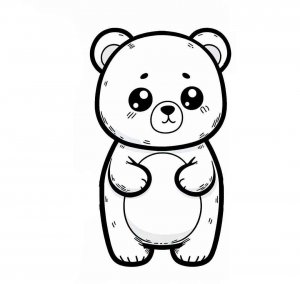 Bear coloring page - picture 16