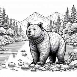 Bear coloring page - picture 22
