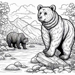Bear coloring page - picture 23
