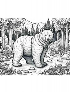Bear coloring page - picture 24