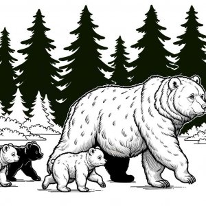 Bear coloring page - picture 28