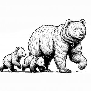 Bear coloring page - picture 29