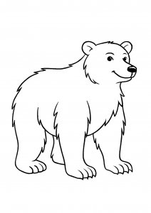 Beautiful Bear Coloring Page
