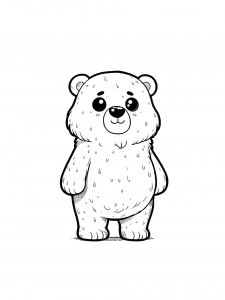Cute Bear Coloring Page