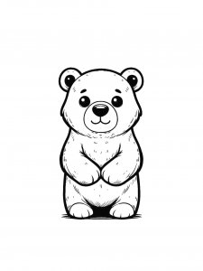 Shy Bear Coloring Page
