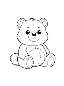 Sitting Bear Coloring Page