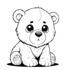 Bear coloring page - picture 5