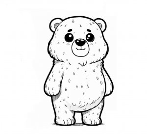 Bear coloring page - picture 6