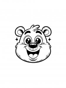 Bear Face Coloring Page