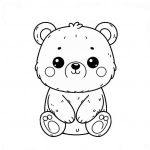 Bear coloring page - picture 8