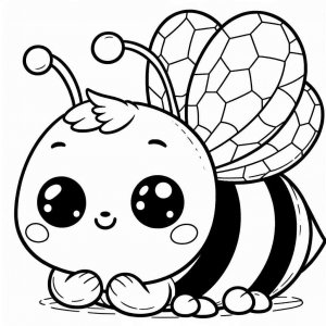 Bee coloring page - picture 13