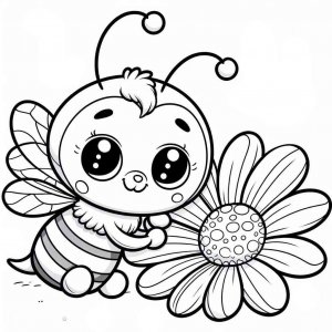 Bee coloring page - picture 18