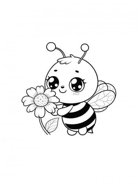 Bee coloring pages