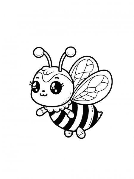 Bee coloring pages