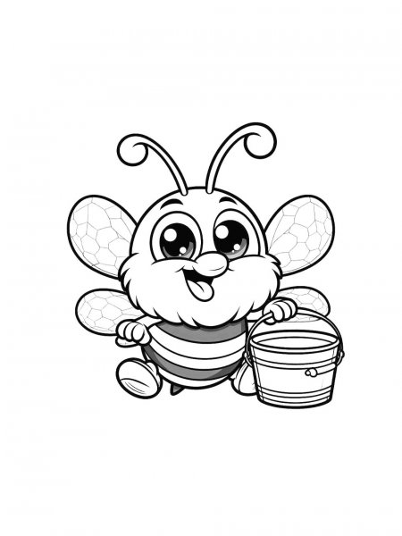 Bee coloring pages