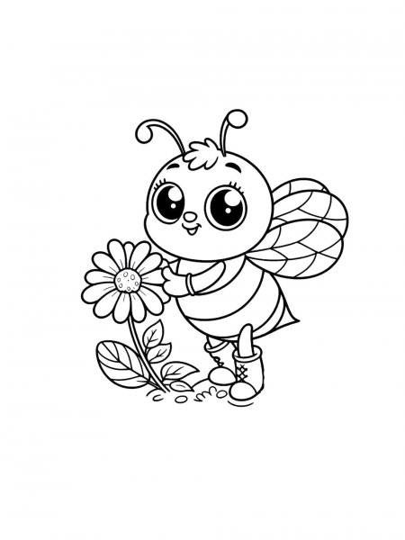 Bee coloring pages